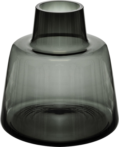Vazo dekorative Atmosphera, formë “shoulder”, xham, 23 cm, gri