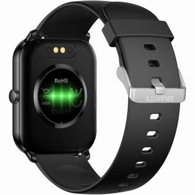 Orë inteligjente Gravity GT36-5, ekran dixhital, rrip silikoni, e zezë