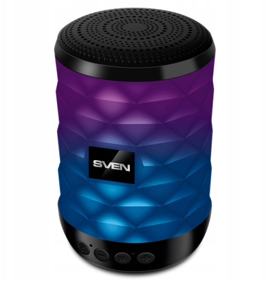 Kутија звучник Sven PS-55, 5W, Bluetooth, со повеќебојни LED светла