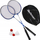 Set badminton Techman B2010 TB2010-N, 2 raketa alumini, 2 toptha, me ngjyrë të zezë