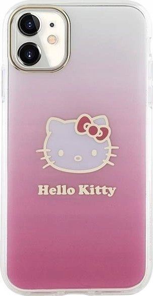 Mbulesë telefoni Hello Kitty HKHCN61HDGKEP, për iPhone 11 XR 6.1", hardcase TPU, rozë me gradient