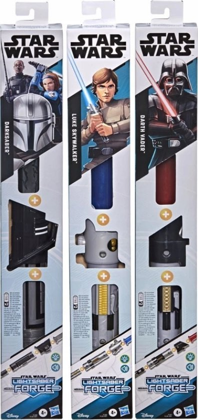 Lodër shpatë drite Star Wars Lightsaber Forge, elektronike, e personalizueshme, shumëngjyrëshe