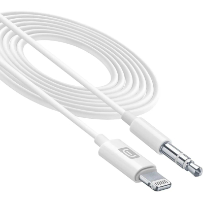 CELLULARLINE CABLE AUX JACK 3.5MM TO MFI WHITE