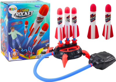Lodër raketa shkumë Triple Launcher Catapult, me pompë këmbësh, përdorim në ambient të jashtëm, shumëngjyrëshe