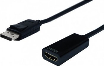 Adapter kabllo STANDARD Cable DP në HDMI, DP 1.2, 4K, i zi