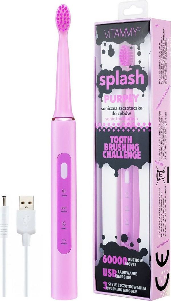 Brushë elektrike Vitammy Sonic Brush Splash, e vjollcë
