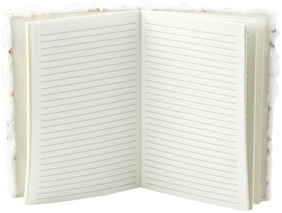 Fletore Plush Notebook Gold Stars, A5, 80 fletë, e bardhë