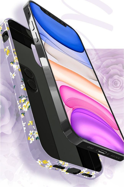 Kopertinë Kingxbar Blossom Swarovski për iPhone 12 Pro Max, PC, me lule, blu e errët