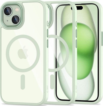 Mbrojtëse telefoni Tech-Protect Magmat MagSafe, për iPhone 15, transparente jeshile