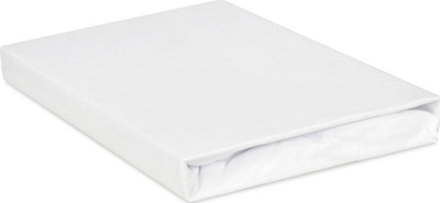 Çarçaf fitted Multitex Matex Jersey 01, 190x200 cm, 100% pambuk, i bardhë