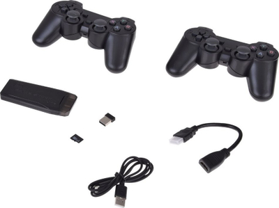 Konsolë lojërash retro HDMI, 20000 lojëra, 32GB, me 2 gamepad pa tela, e zezë