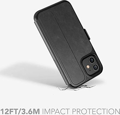 Mbulesë-portofol Tech21 Evo për iPhone 12 / 12 Pro, me xhepa për karta, e zezë