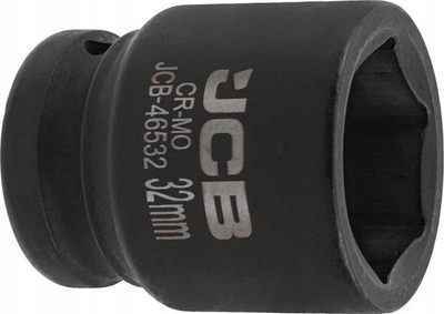 Kapakun goditës JCB 3/4" 32mm, 6 brinjë, i zi