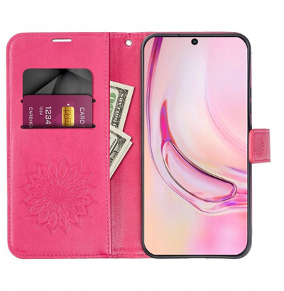 Këllëf libri OEM Mezzo për Samsung A17, me mandala, magenta