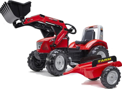 Traktor lodër Falk McCormick X.7, 195cm, me rimorkjo, i kuq