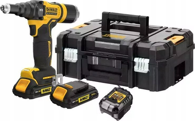 Riveter pa kabllo DeWALT DCF403D2GT-QW, 18V XR, 4.8 mm, i verdhë e zi