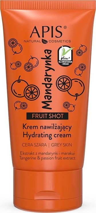 Krem fytyre Apis Fruit Shot Tangerine, hidratues për lëkurë të lodhur, 50 ml, portokalli