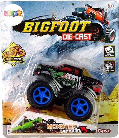 Makinë lodër Leantoys Suspension Car, Monster Truck, me rampë, shumëngjyrëshe