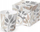 Filxhan porcelani Scandinavian Leaves, 350ml, me kuti dekorative, me gjethe neutrale