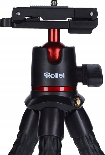 Tripod fleksibël Rollei Monkey Pod 2, i vogël, me mbajtëse telefoni, me kokë sferike, i zi