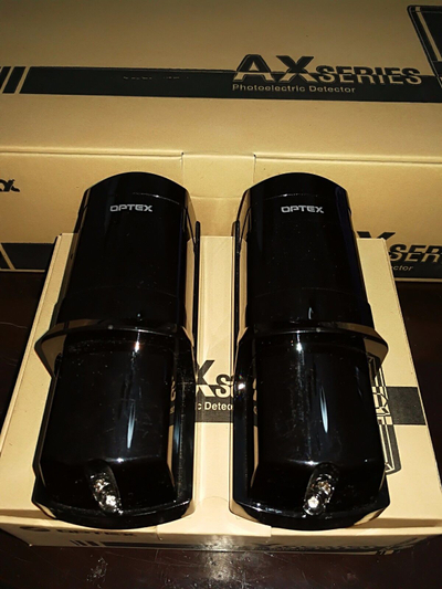 Senzor fotoelektrik Optex AX-200TF, set transmetues dhe pranues, për sisteme sigurie