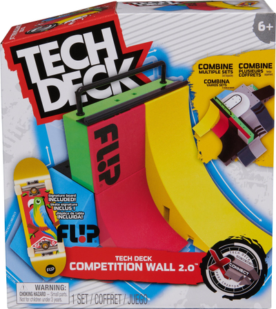 Set loje fingerboard Tech Deck Competition Wall 2.0, me rampë dhe rail, për fëmijë 6+, multicolor