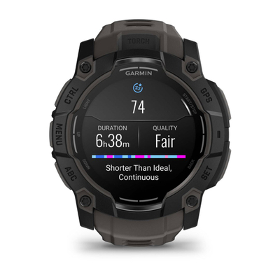 Ora inteligjente Garmin Instinct 3 50mm, ekran AMOLED, GPS, gri e errët