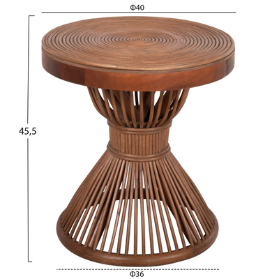 Stol i rrumbullakët Circe Φ40×45,5 Hcm (HM9869), kaftë