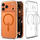 Kapak telefoni Spigen Ultra Hybrid Mag për iPhone 17 Pro Max, i përshtatshëm me MagSafe, portokalli transparent