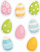 Stoli dritareje LearnHow Pastel Easter Eggs 01, set 8 copë, shumëngjyrëshe