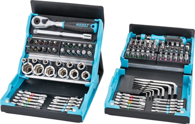Set bitash Hazet 2200SC-2 SmartCase, 50 copë, Allen Phillips Torx, blu e zezë