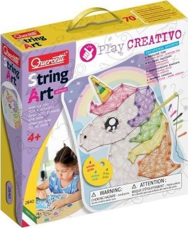 Set kreativ Quercetti String Art Kawaii Animals, 4 punime, 4+, shumëngjyrësh