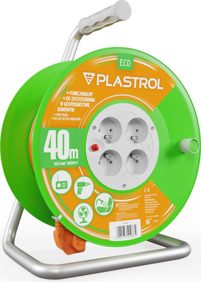 Kabllo zgjatëse Plastrol Standard Line 16A (W-98950), 40 m, e portokalltë
