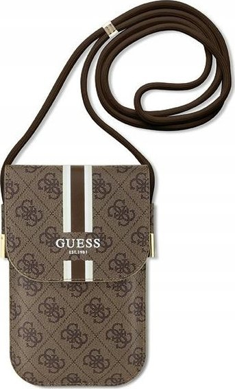 Çantë Guess GUOWBP4RPSW 4G Stripes, lëkurë eko, kafe