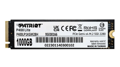 SSD Patriot Memory P400 Lite, 1TB, M.2 NVMe PCIe 4.0, me ftohës grafeni