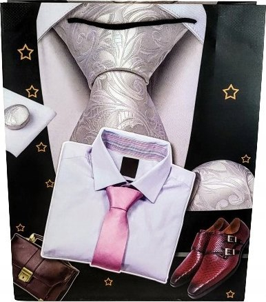 Qese dhuratash për burra Gift Bag M, 26x32x10 cm, dizajn i përzier, shumëngjyrëshe