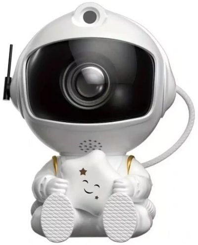 Projektor LED Eko-Light HQ 3D Astronaut, kokë rrotulluese 360°, me telekomandë, i bardhë