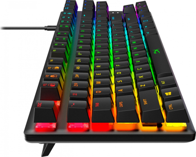 Tastierë mekanike HyperX Alloy Origins Core, për lojra, me drita RGB, HX Blue, QWERTY US, e zezë