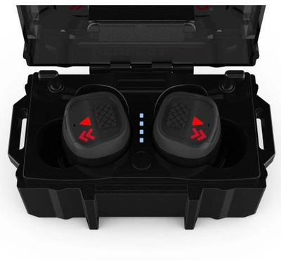 Kufje mbrojtëse PerfectPro H-10, Bluetooth 5.3, të kuqe