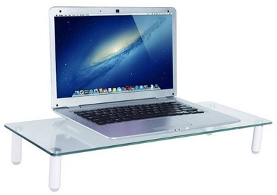 Stendë monitori Techly 028504, deri 32", xham, e bardhë