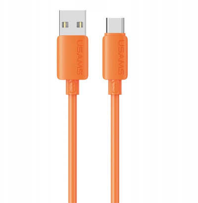 Kabllo USB Usams U98, USB në USB-C, 3A, silikon, portokalli