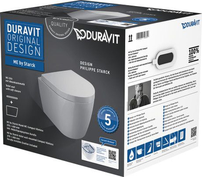 Tualet Duravit ME by Starck Rimless, i bardhë