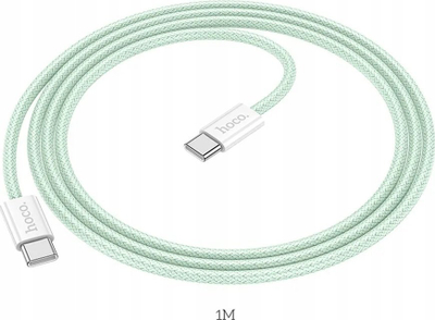 Kabllo USB C në USB C Hoco X104, 1m, 60W PD QC 3.0, jeshile