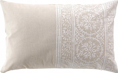 Jastëk dekorativ Douceur d'intérieur Ornament, 40x60 cm, me motive boho, bezhë me ornamente të bardha