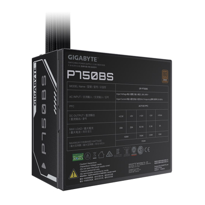 Furnizues energjie GIGABYTE P750BS, 750W, 80 PLUS Bronze, i zi