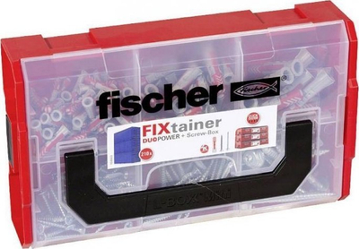 Kuti organizuese Fischer Fixtainer Duopower, tiple me vida 6 8 10 mm, shumëngjyrëshe