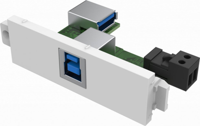 Modul USB B Vision AV Techconnect³, me booster aktiv, i bardhë