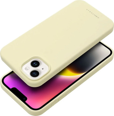 Kapak silikoni Roar Cloud-Skin, për iPhone 14 Pro, ngjyrë e verdhë e çelët