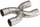 Tub shkarkimi X-Pipe, 76mm, çelik inox, argjendtë