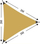 Çadër dielli ProGarden Sunshade Sail Triangle, 3x3x3m, me mbrojtje nga dielli UV 50+, ngjyrë e verdhë orcha